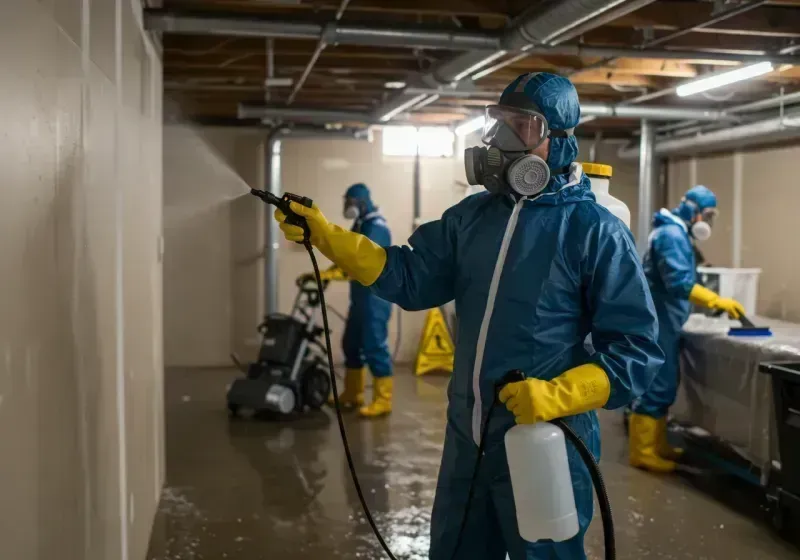 Basement Sanitization and Antimicrobial Treatment process in Crystal Lake, FL